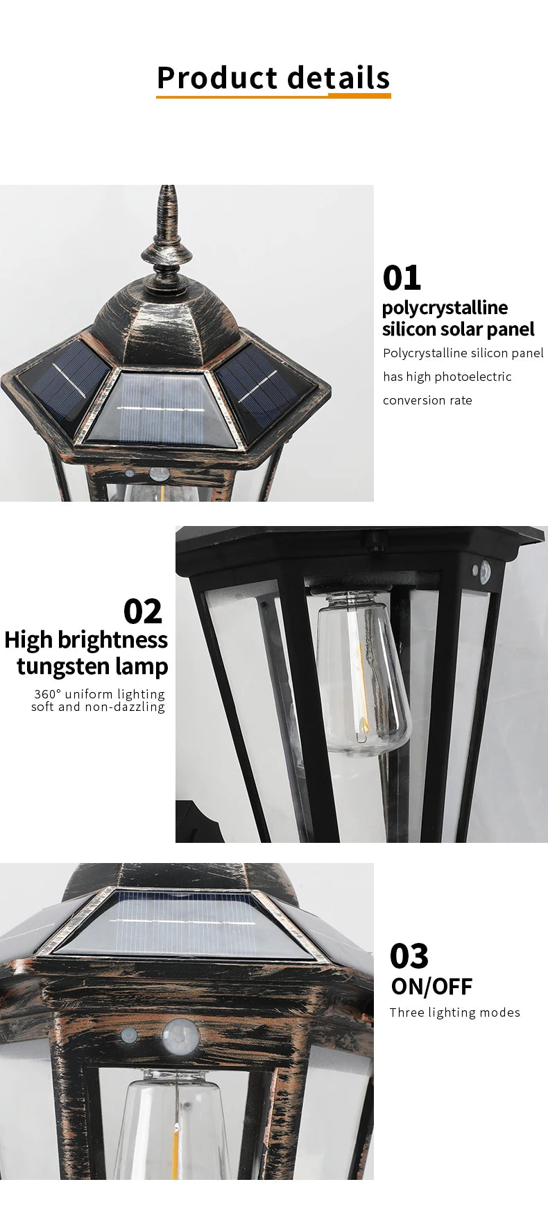 Movie Series Led Retro Landscape Solar Pathway Light Tungsten Filament Lamps Outdoor Garden Street Floor Decorative Solar Garden