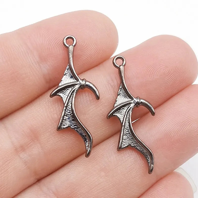 20pcs 31x13mm  Demon Wings Dragon Wings Bat Wings Charms Designer Charms Fit Jewelry Making DIY Jewelry Findings