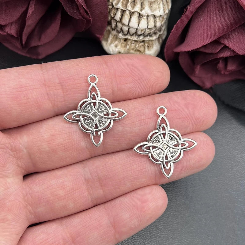 10pcs 28x25mm Double Sided Celtic Knot Charms Triquetra Charms Pendant Designer Charms Fit Jewelry Making DIY Jewelry Findings