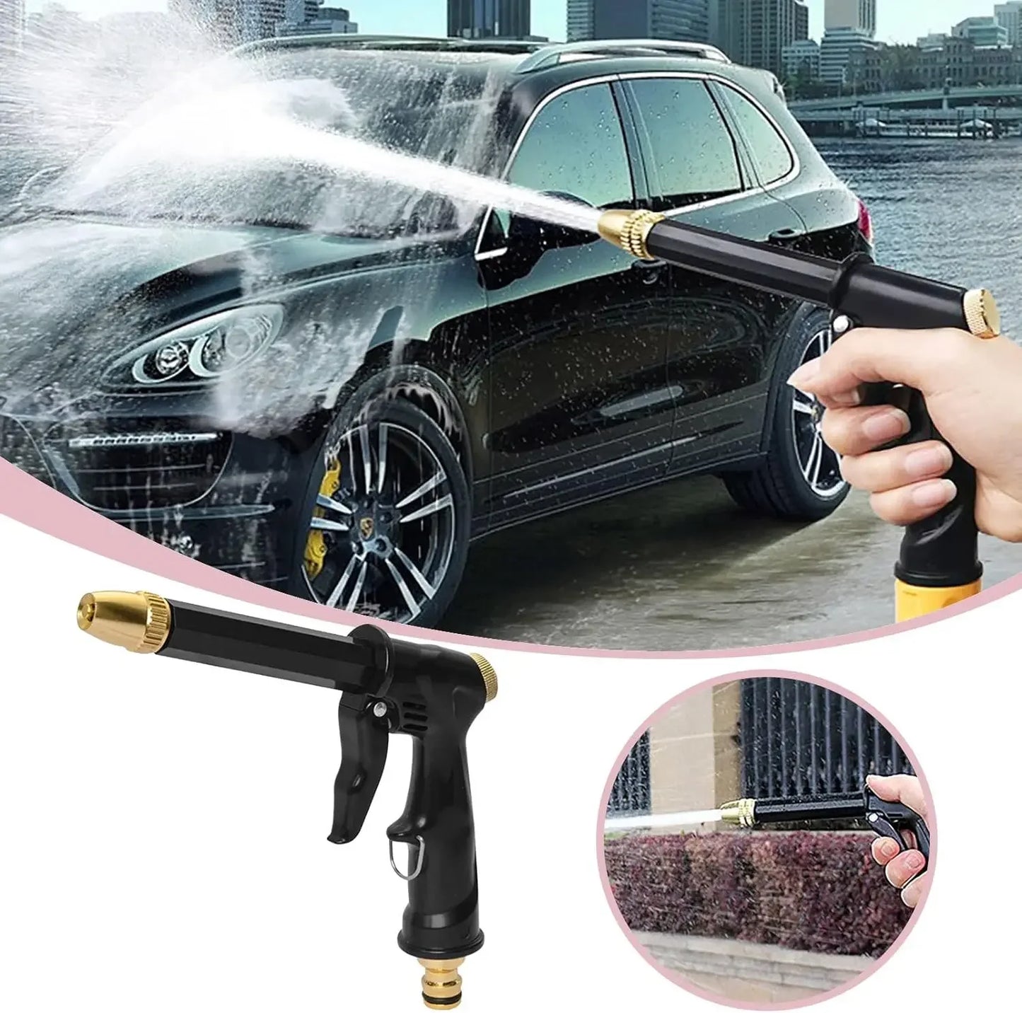 Portable Household Multi Function High Pressure Water Spray Rod Garden Hose Accessories Car Wash Sprinkler Cleaning Tool