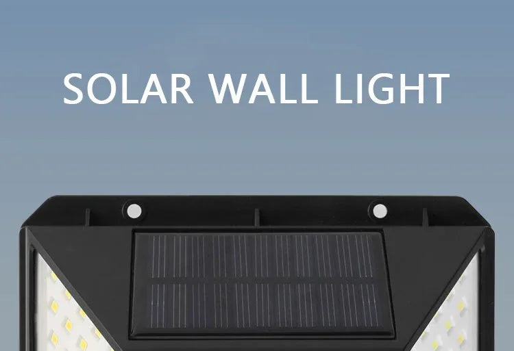 1/2/4PCS New Solar Lights Outdoor Wall Lamp PIR Motion Sensor 100LED Solar Powered Sunlight Street Light for Garden Courtyard