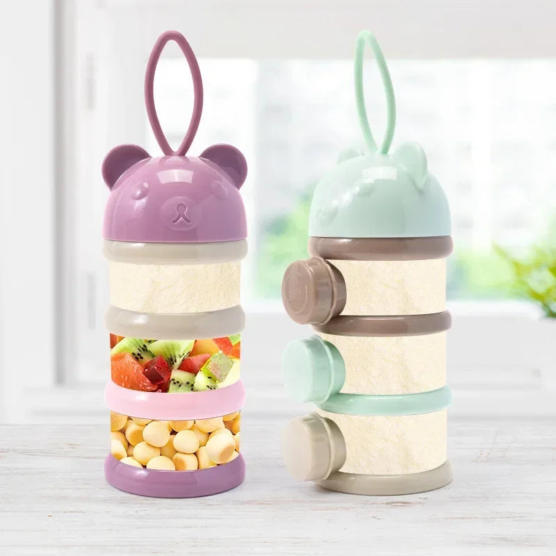 3Pcs/4Pcs Baby Formula Milk Storage Infant toddler Portable Milk Powder Box Dispenser Food Container Kids Food Storage Snack box