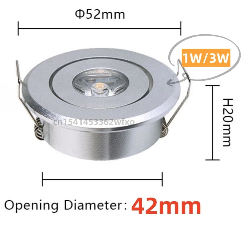 Dimmable LED downlight anti-glare spotlight 1W/3WAC110V-220V embedded ceiling light New mini home decorative light