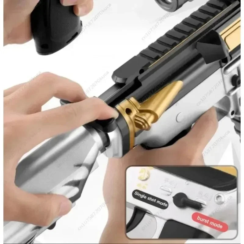 Electric assault shooter self integrated crystal toy children's boy soft bullet gun