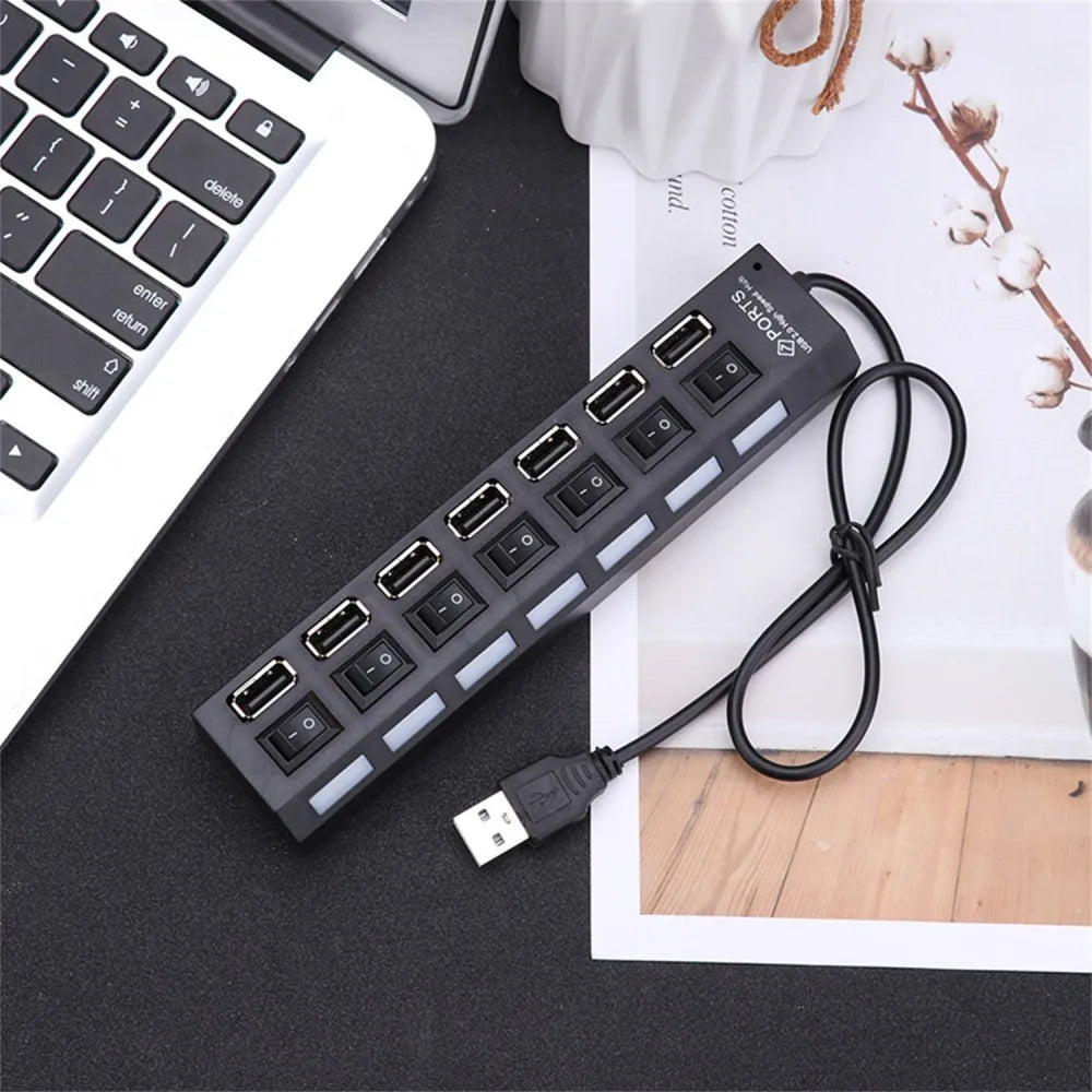 USB Hub Hub USB Adapter Multi Ports Use Power Adapter Extensor USB 2.0 PC Computer Accessories Switch USB For Laptop