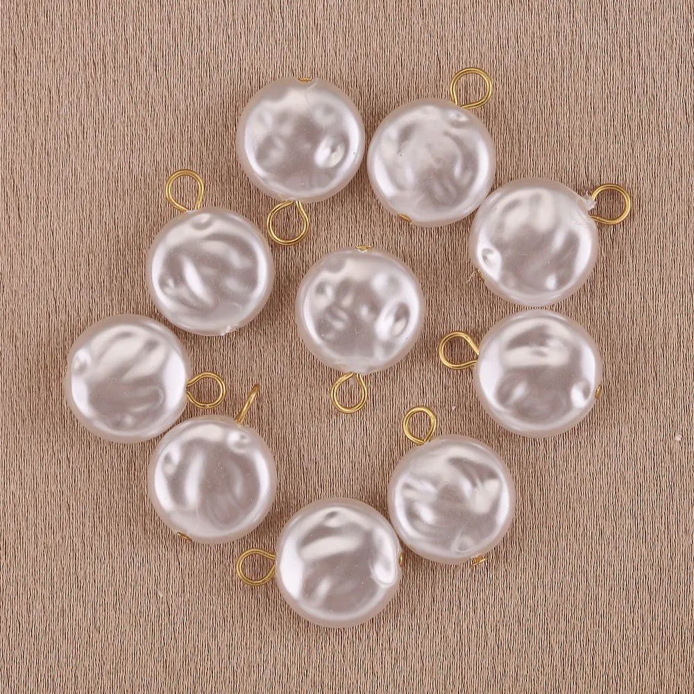 10pcs Imitation Pearl Earring Charms In Jewelry Making DIY Earring Pandants DIY Fashion Cute Heart Geometry Charm Dangles