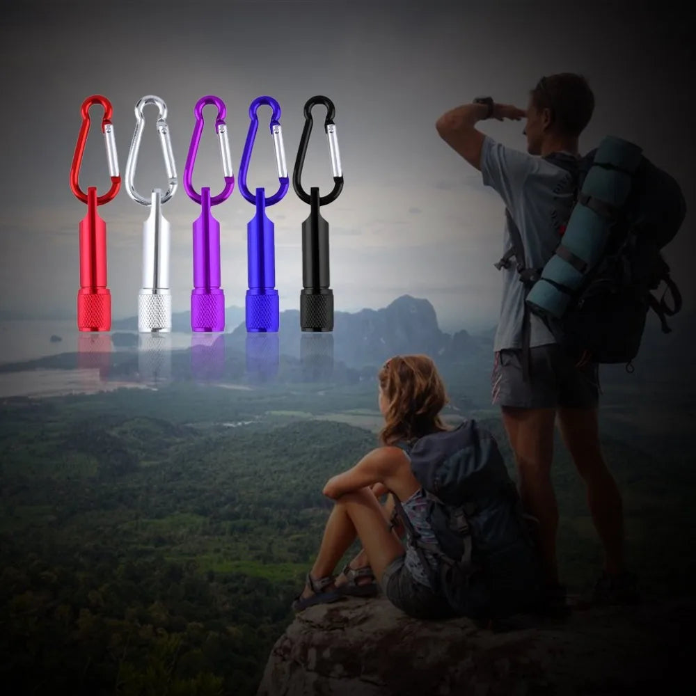 Super Bright Mini Portable LED Camping Flashlight Aluminum Keychain Keyring LED Light Self defense Torch Lamp Outdoor