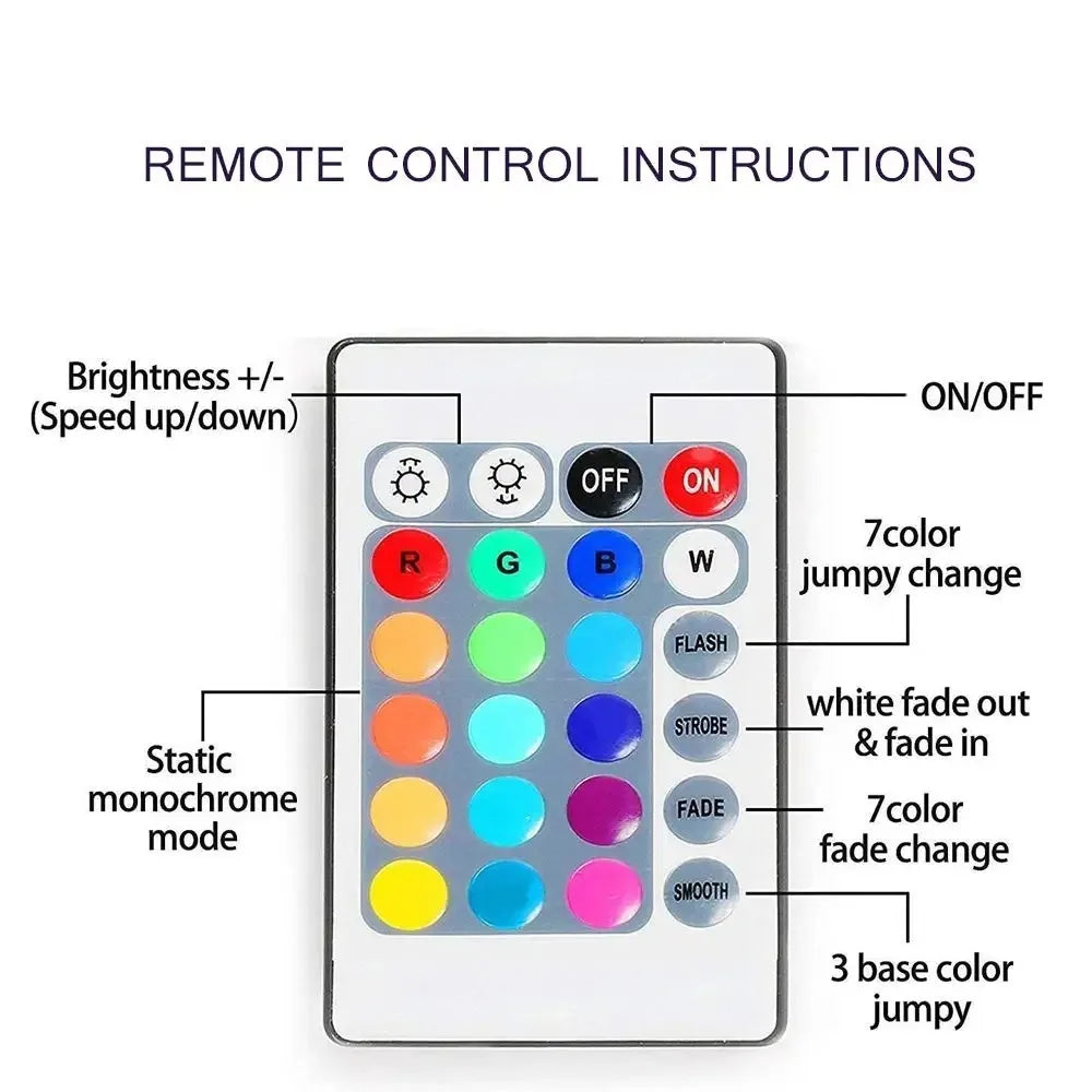 2835 10M 45leds/M LED Lights Strip 24 Key IR Remote Control DIY Backlight TV Light Belt Flexible Cabinet Light For Home Decor