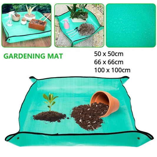 Planting Mat 50cm-100cm Gardening Potting Pad Foldable Garden Plant Flower Pot Transplanting Waterproof Mats