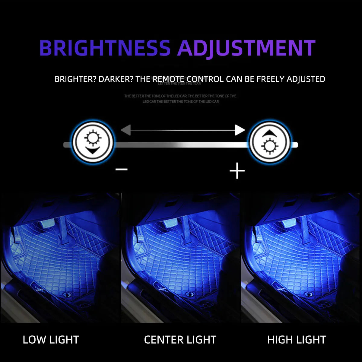 LED Car Music Light Strip 48LEDs USB Smart Bluetooth APP Control Waterproof Multi-color RGB Car Interior Atmosphere Light Strip