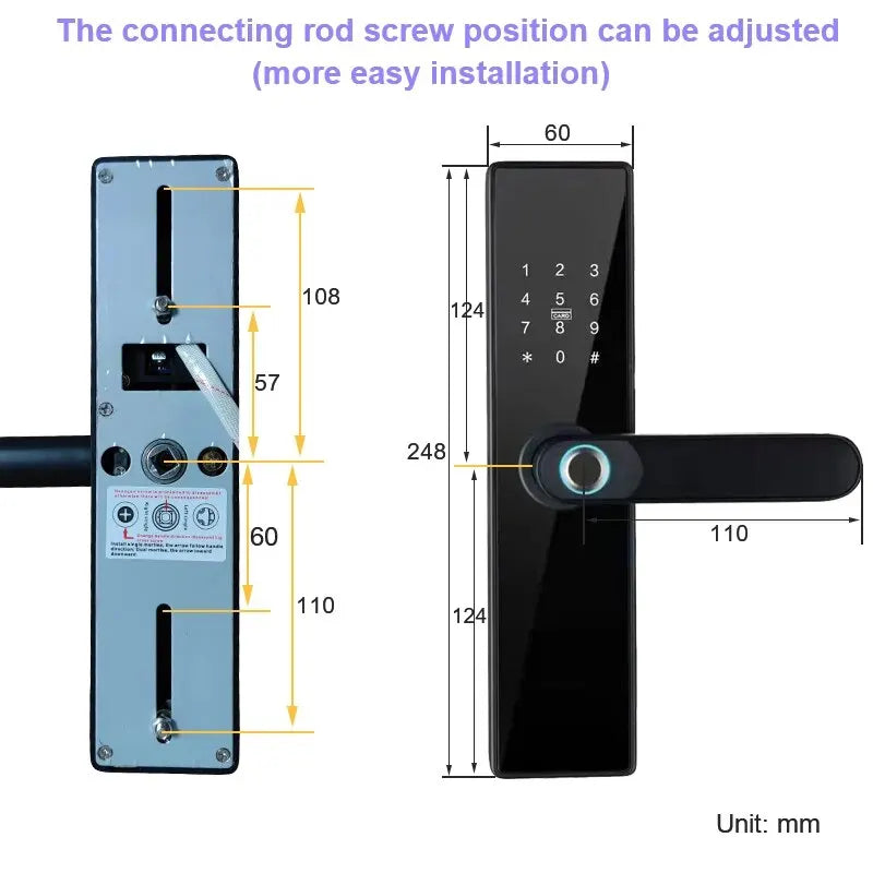 Tuya Wifi Smart Lock Fingerprint Digital Password 13.56mhz Electronic Lock Keyless Access Type C USB Smart Home Intelligence H4