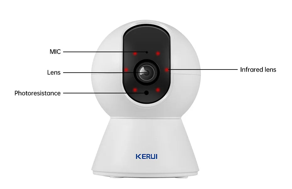 KERUI 5MP Tuya Smart Mini WiFi IP Camera Indoor Wireless Home Security AI Human Detect CCTV Surveillance Camera Auto Tracking