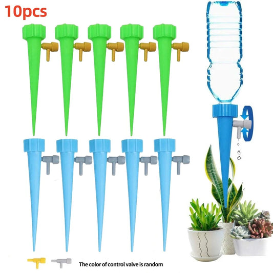 10PcsSelf-Watering Kits Automatic Waterers Drip Irrigation Indoor Plant Watering Device Plant Garden Gadgets Creative