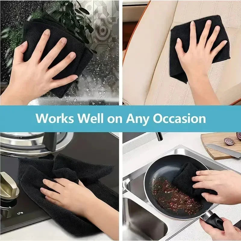 5/3/1pcs Thicken Microfiber Car Cleaning Towels Soft Quick Drying Windows Mirrors Wiping Rags Home Double Layer Clean Cloths