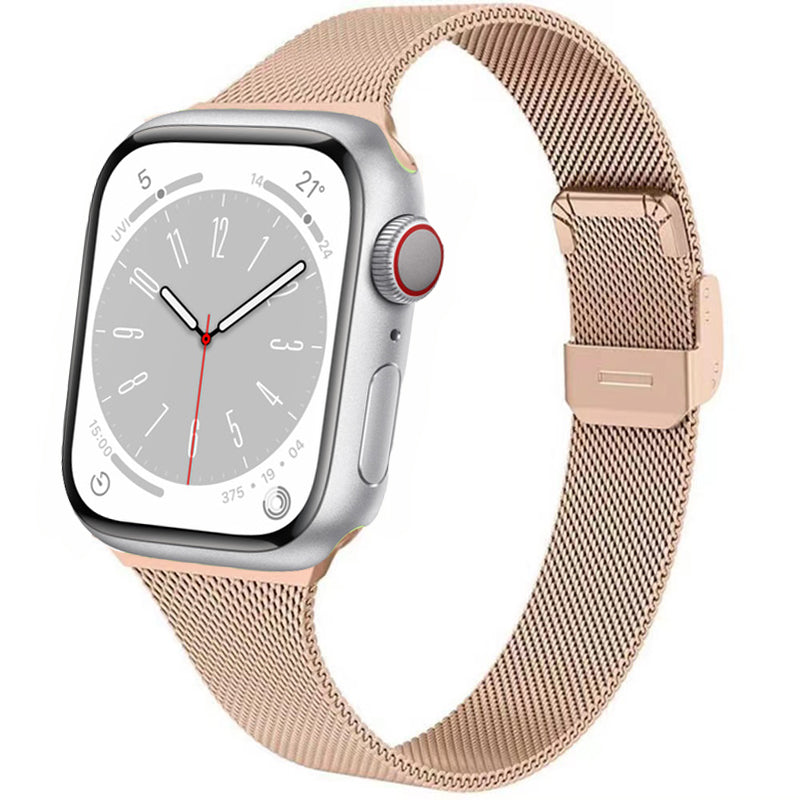 Silm Milanese Strap for Apple Watch Band 10 9 8 7 46mm 45mm 41mm Ultra 49mm Metal Bracelet for 6 5 4 SE 44mm 40mm 3 42mm Correa