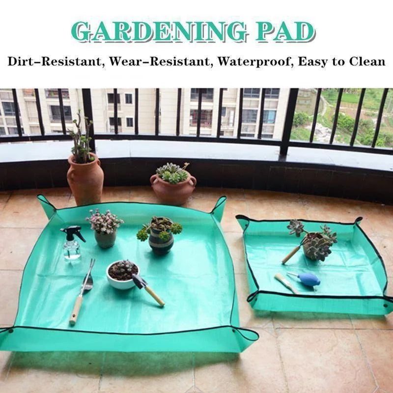 Planting Mat 50cm-100cm Gardening Potting Pad Foldable Garden Plant Flower Pot Transplanting Waterproof Mats