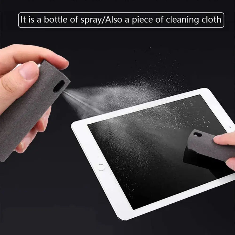 2in1 Mobile Phone Screen Cleaner Spray Computer Screen Dedusting Microfiber Cloth Set Cleaning Items