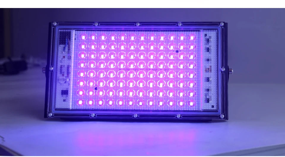 395nm UV LED Stage Blacklight Ultraviolet 50W 220V Effect Light Flood Ultravilet Lamp Fluorescent Party Stage Light Neon Bar