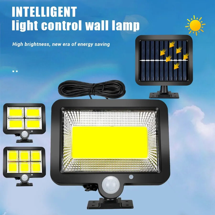 Outdoor Motion Sensor Solar Light Rechargeable 1/4/6 COB Solar Wall Lights Waterproof Emergency Street Garden Porch LED Lightin