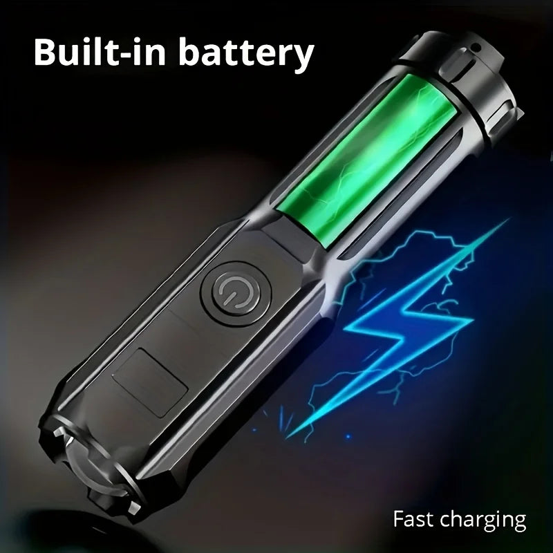 Portable UV Flashlight UV395NM Zoomable ABS Torch 3 Modes Camping Ultraviolet Flashlights For Pet Stacks Fluorescent Detection