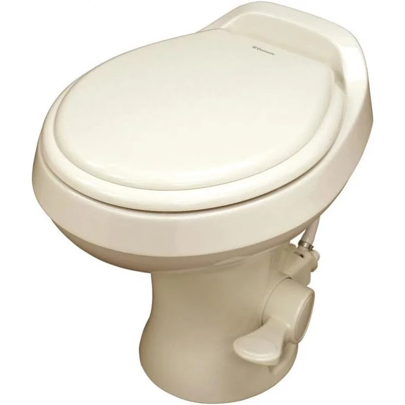 300 Series Gravity-Flush RV Toilet Bundle - Powerful Triple-Jet Action Flush Toilet, Mounting Hardware and Seal