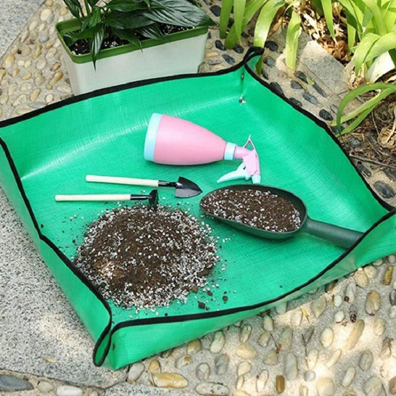 Planting Mat 50cm-100cm Gardening Potting Pad Foldable Garden Plant Flower Pot Transplanting Waterproof Mats