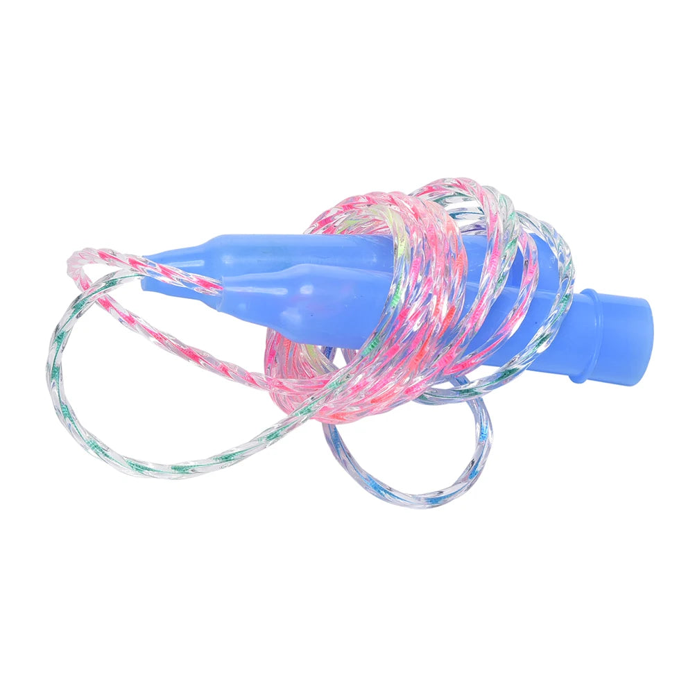 Soft Plastic Jumping Ropes With Handle 2m Adjustable Skipping Rope For Students Kids Fitness Exercise Workout Sports Training