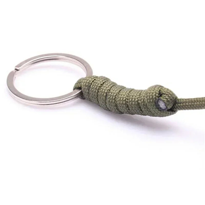 Outdoor Security Protection Black Monkey Fist Steel Ball Bearing Defensa Personal Self Defense Lanyard Survival Key Chain