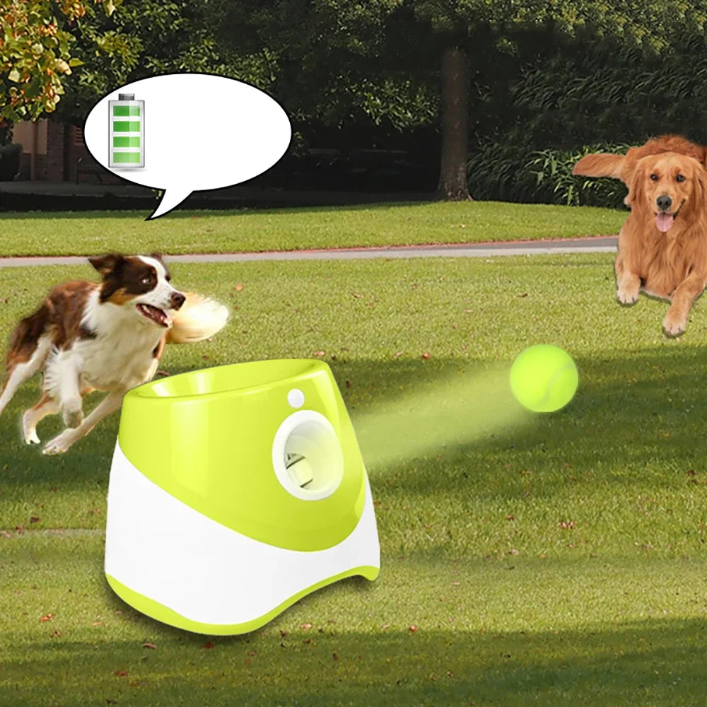 Dog Toys Automatic Ball Launcher Throwing Machine Catapult Pet Toys Tennis Launcher Outdoor Interactive Training Accessories