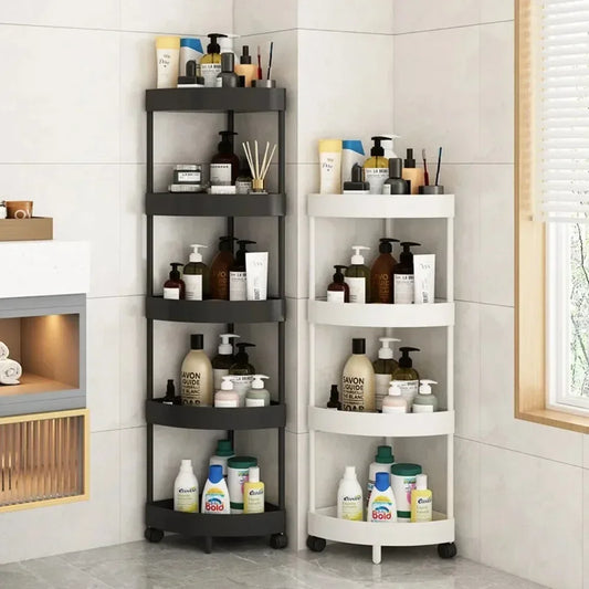 Punch-Free Triangle Storage Rack Floor Kitchen Corner Bathroom Bathroom Corner Multi-Layer Toilet Storage Rack