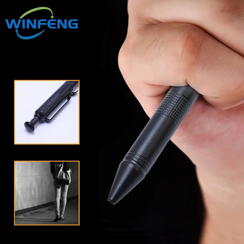 High Quality Metal Signature Pen Self-Defense Tactical Ballpoint Pen Anti-skid Writing Tools Office Supplies Holiday Gift