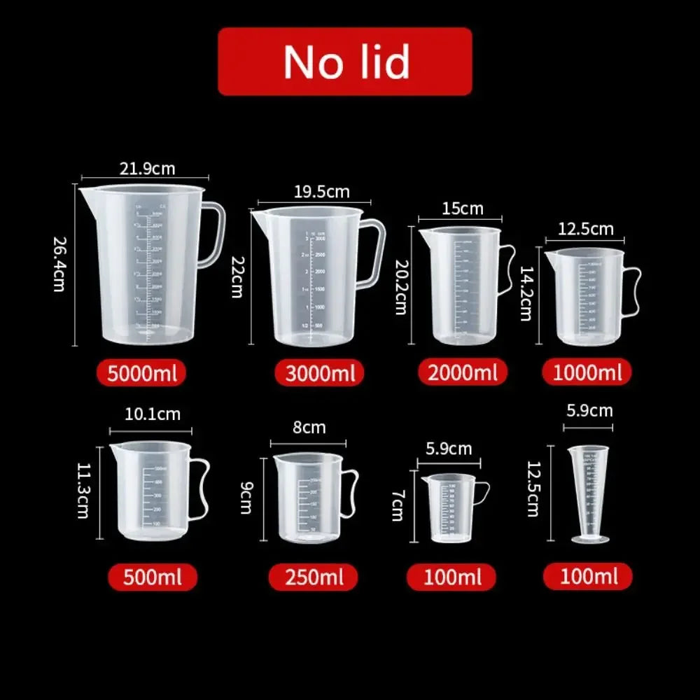 100-5000ml Thickened Plastic Measuring Cup with Scale Food Grade Measuring Cup Experimental Measuring Cup Beaker Plastic Cup