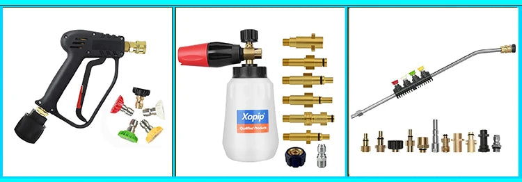 Sewer Drain Water Cleaning Hose Pipe Cleaner Kit 1/4 NPT Button Nose Rotating Sewer Jetting Nozzle For karcher Car Washer Hose