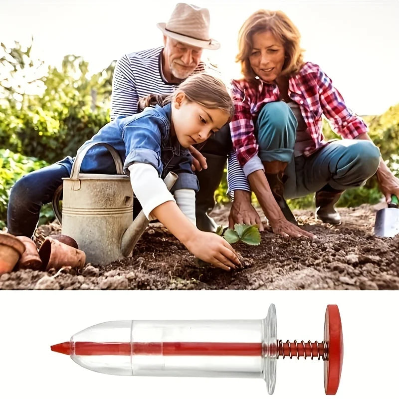 Mini Plant Seed Sower Planter Adjustable Handheld Flower Grass Syringe Seeder Dispenser Garden Seeding Tools