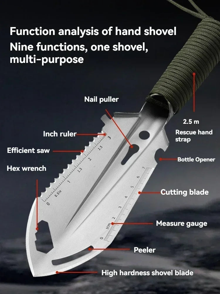 Portable Camping Hiking Traveling Pinic Shovel Multifunctional Ordnance Shovel Survival Outdoor Equipment Garden Tool Shovel