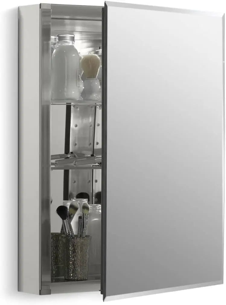 CB-CLC2026FS 20" W x 26" H Single-Door Bathroom Medicine Cabinet with Mirror, Recessed or Surface Mount Bathroom Wall Cab