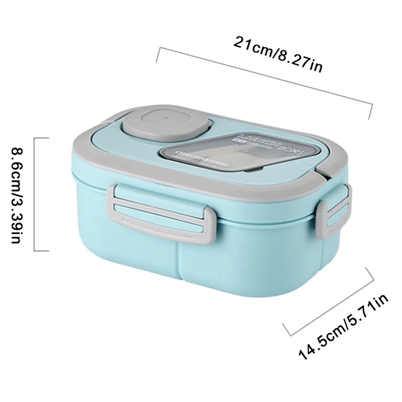 Portable Lunch Box Compartment Wheat Straw Bento Carrying Handle Box Reusable Tableware Containers Meal Snack Food Containers