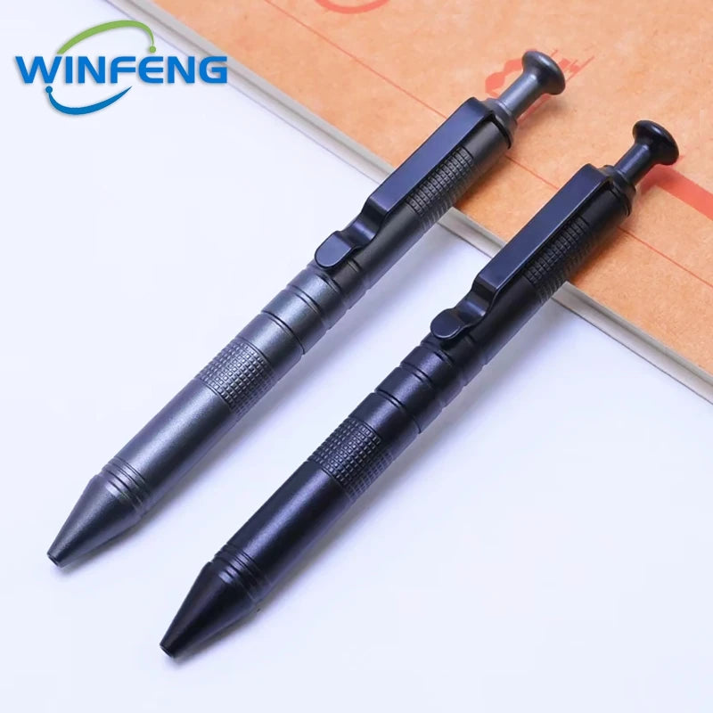 High Quality Metal Signature Pen Self-Defense Tactical Ballpoint Pen Anti-skid Writing Tools Office Supplies Holiday Gift