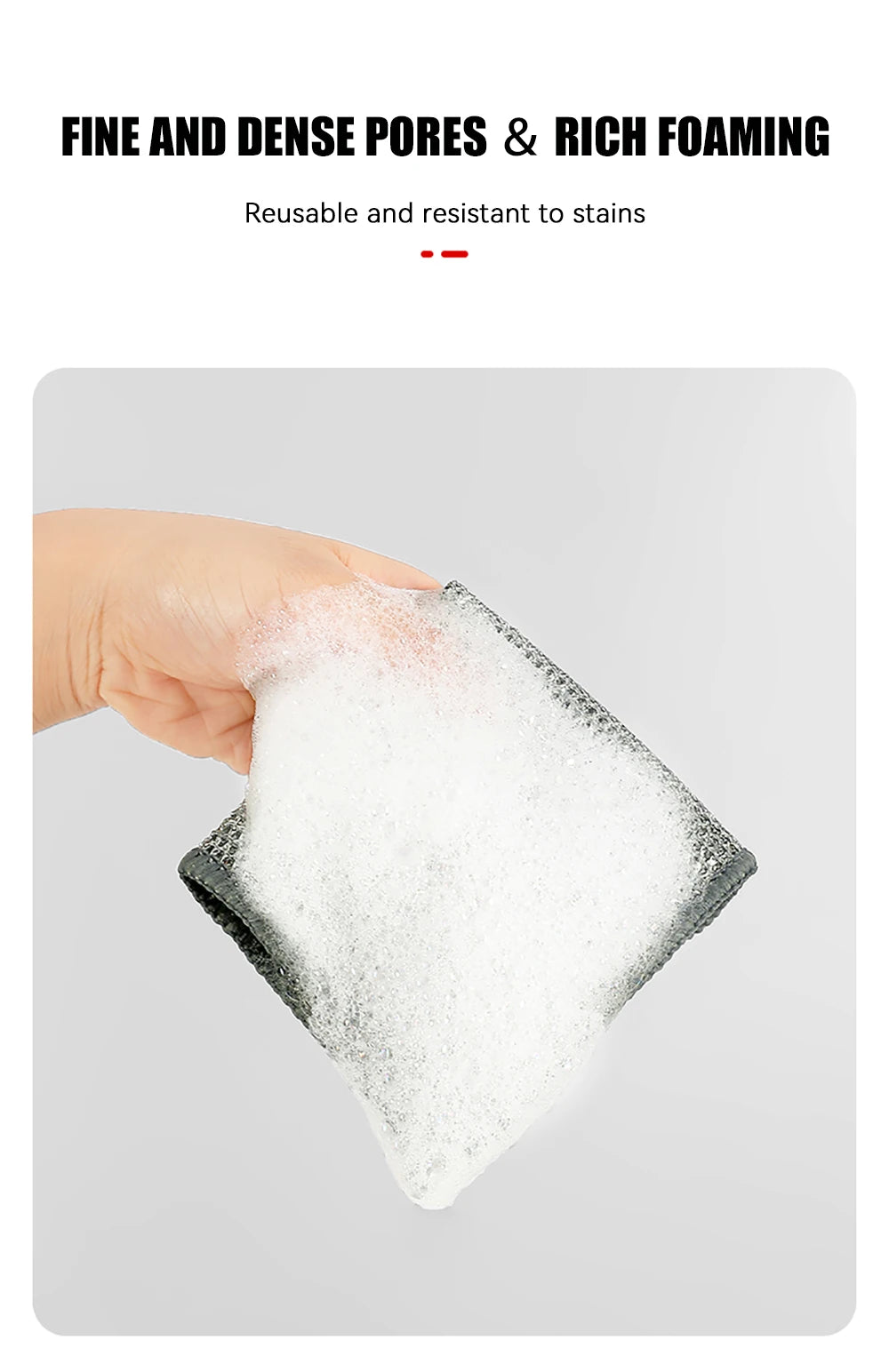 Magic Dishcloth Silver Wire Cleaning Kitchen Cloth Goods Thickened Microfiber Wash Towel Built-in Sponge Steel Wire Ball Rag