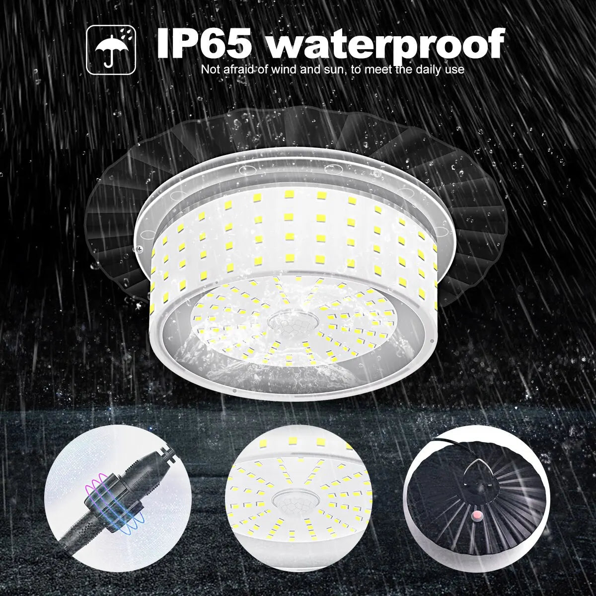 1pcs Portable Solar Pendant Light Indoor Outdoor 360°Glow 244LED Waterproof Solar Light for Shed Camping Gazebo With 5 Modes