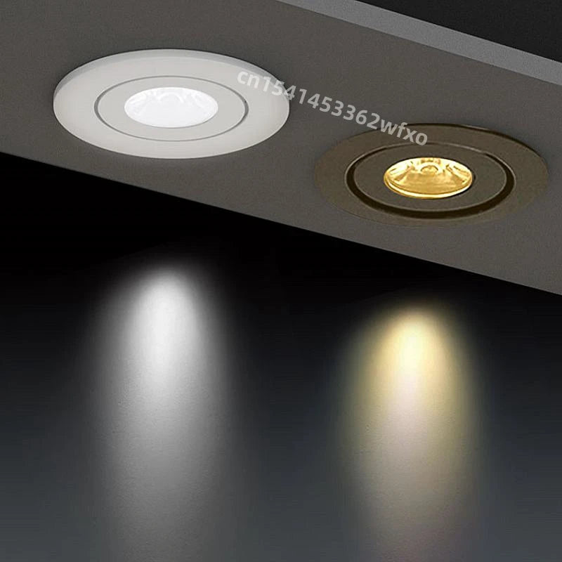 Dimmable LED downlight anti-glare spotlight 1W/3WAC110V-220V embedded ceiling light New mini home decorative light