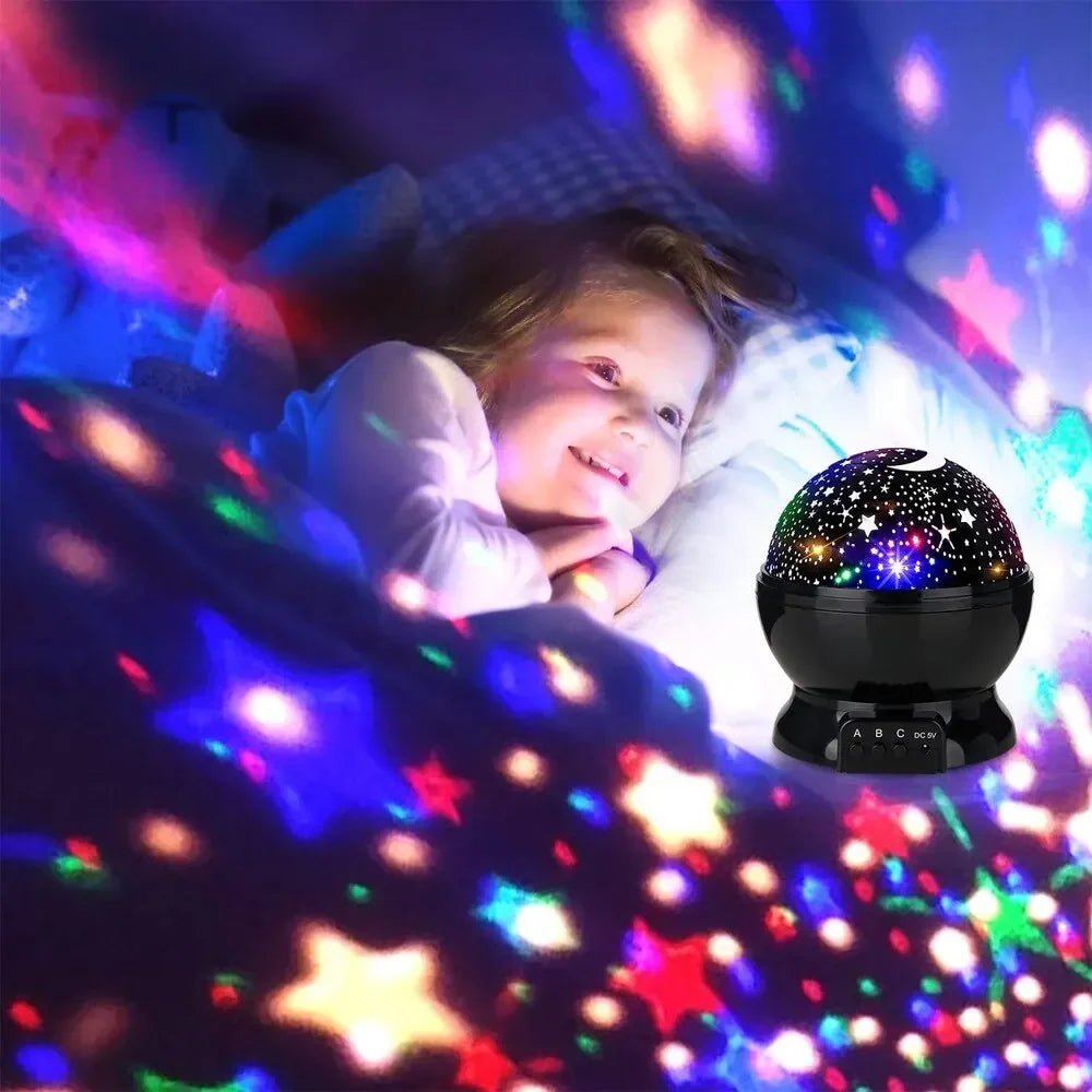 GGbingo LED Starry Night Light Rotating High Capacity 500mAH Lithium Battery Starry Sky Projection Light Bedroom Decorations.