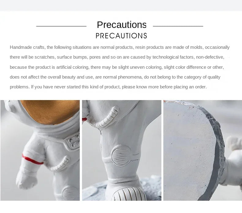 Office Desk Decoration Nordic Style Astronauts Mobile Phone Stand Holder Ornaments Resin Spaceman Bracket Toys Gift