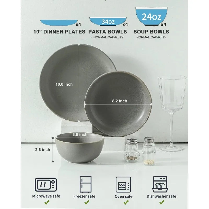 Dinnerware Sets, Ceramic Plate and Bowl Sets