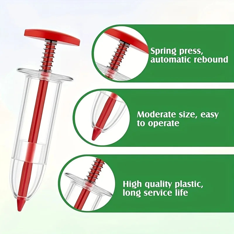 Mini Plant Seed Sower Planter Adjustable Handheld Flower Grass Syringe Seeder Dispenser Garden Seeding Tools