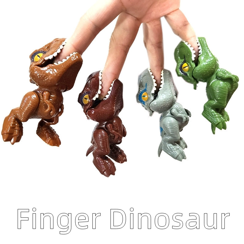 Jurassic Finger Dinosaur Triceratops Tyrannosaurus Model Toys for Kids Creative Finger Biting Dinosaurs Interactive Toy Boy Gift