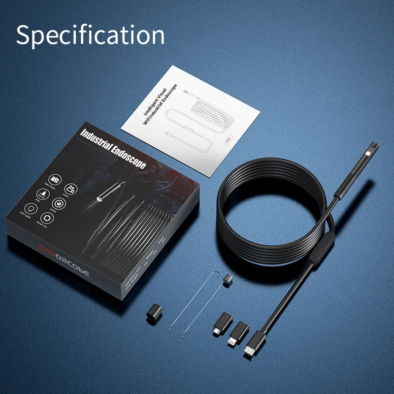 INSKAM Endoscope Inspection Camera 3 in 1 Micro USB/Type-C Mini Inspection Camera for IOS iphone Waterproof Pipeline Borescope