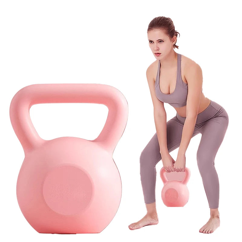 Kettlebell Kettle Dumbbells Fitness 2-8kg Pink Soft Kettlebells Deep Squat Strength Trainer Tool for Women Men Training Buttocks