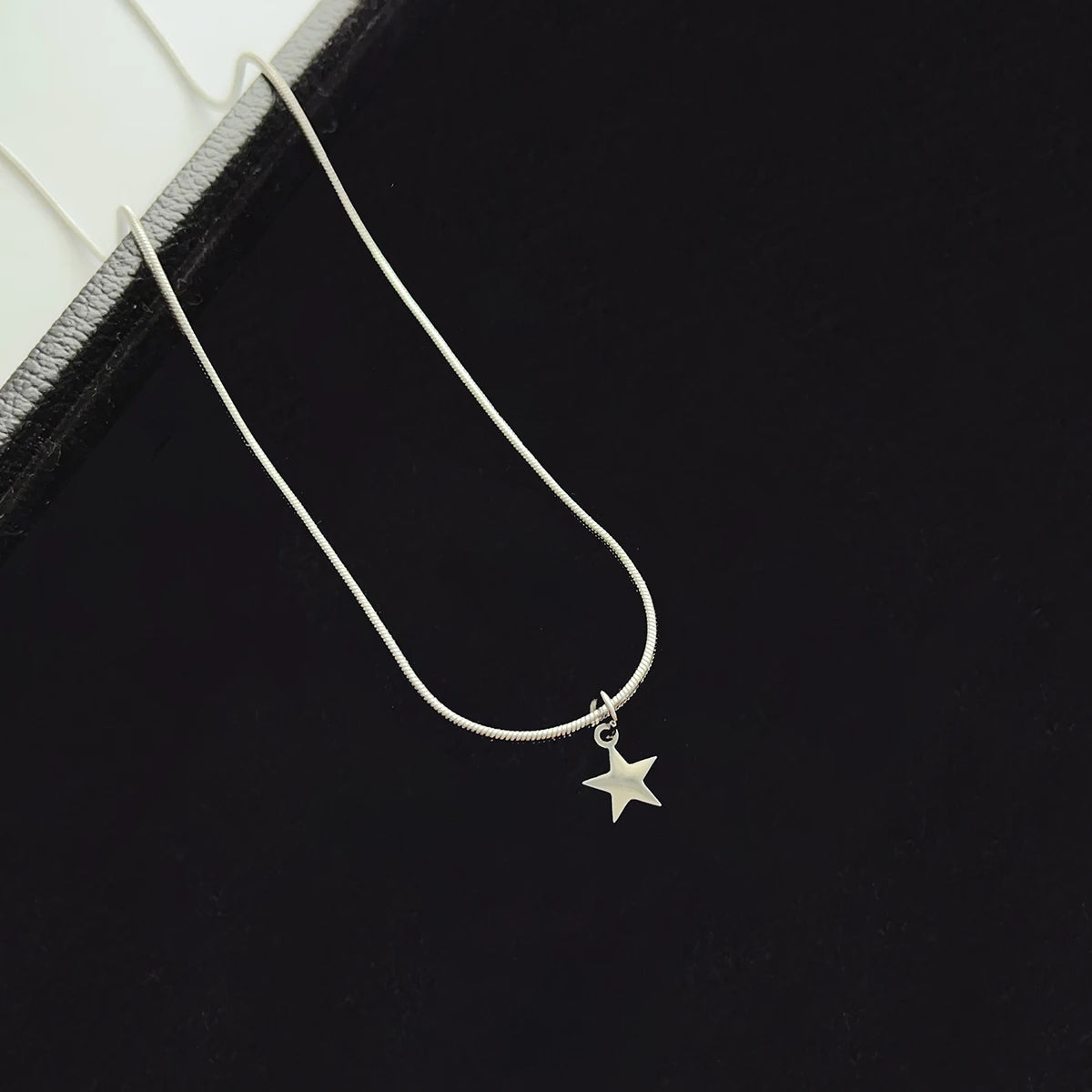 Stainless steel Star Pendant Snake bone Chain Non-fading summer choker jewelry necklace Women's Accessories ornaments