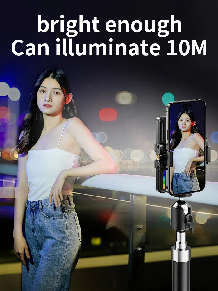 Desiontal Mini video fill light RGB full color ambient light selfie LED color temperature adjustable for camera,iphone,computer